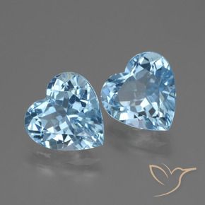 Shop natural 5.79ct Bleu ciel Topaze gems, Cœur, from Brésil at GemSelect. In stock, global shipping!