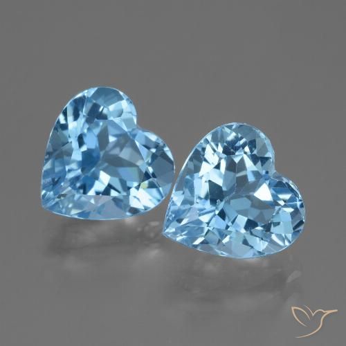 6.07ctw Naturel Bleu ciel Topaze, Cœur, VVS