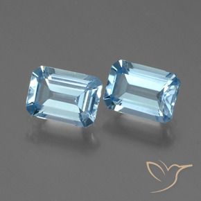 Shop natural 2.44ct Bleu ciel Topaze gems, Octogone / coupe Émeraude, from Brésil at GemSelect. In stock, global shipping!