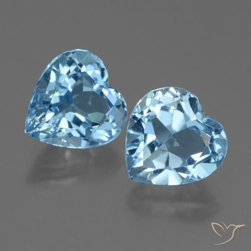 Shop natural 5.88ct Bleu Suisse Topaze gems, Cœur, from Brésil at GemSelect. In stock, global shipping!
