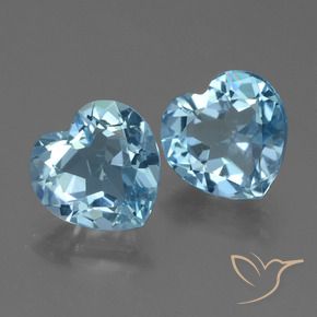 Shop natural 5.51ct Bleu ciel Topaze gems, Cœur, from Brésil at GemSelect. In stock, global shipping!