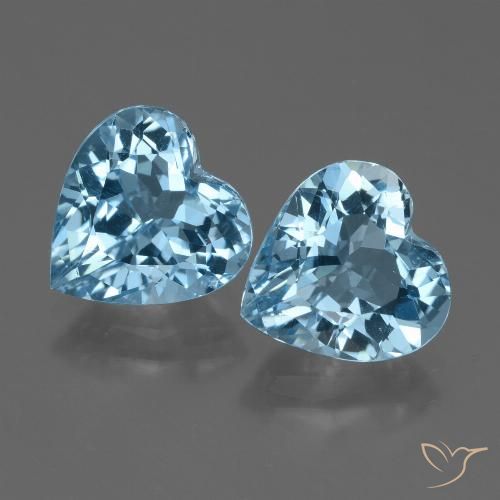 5.97ctw Naturel Bleu ciel Topaze, Cœur, VVS