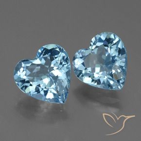 Shop natural 5.97ct Bleu ciel Topaze gems, Cœur, from Brésil at GemSelect. In stock, global shipping!