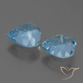 Shop natural 5.97ct Bleu ciel Topaze gems, Cœur, from Brésil at GemSelect. In stock, global shipping!