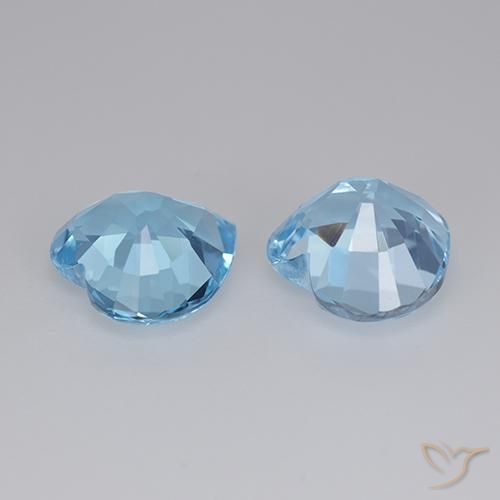 Shop natural 6.37ct Bleu ciel Topaze gems, Cœur, from Brésil at GemSelect. In stock, global shipping!