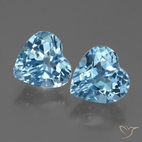 5.84ctw Naturel Bleu Suisse Topaze, Cœur, VVS