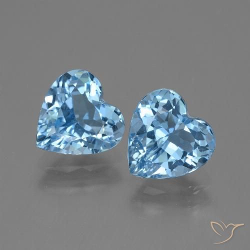 5.54ctw Naturel Bleu Suisse Topaze, Cœur, VVS-VS
