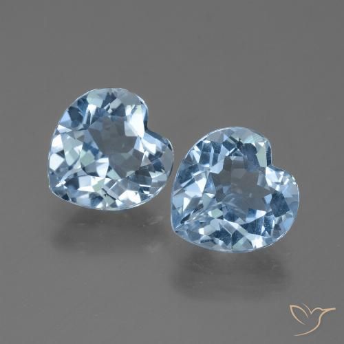 5.83ctw Naturel Bleu ciel Topaze, Cœur, VVS