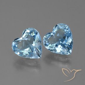 Shop natural 6.30ct Bleu ciel Topaze gems, Cœur, from Brésil at GemSelect. In stock, global shipping!