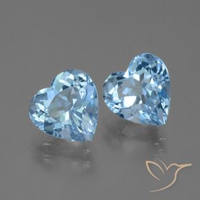 Shop natural 6.37ct Bleu ciel Topaze gems, Cœur, from Brésil at GemSelect. In stock, global shipping!