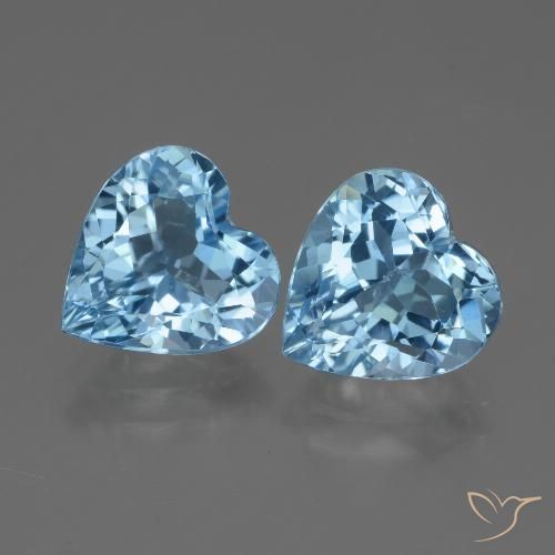 5.83ctw Naturel Bleu ciel Topaze, Cœur, VVS