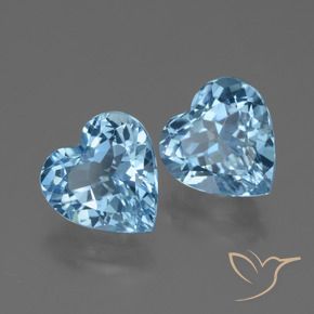 Shop natural 5.83ct Bleu ciel Topaze gems, Cœur, from Brésil at GemSelect. In stock, global shipping!