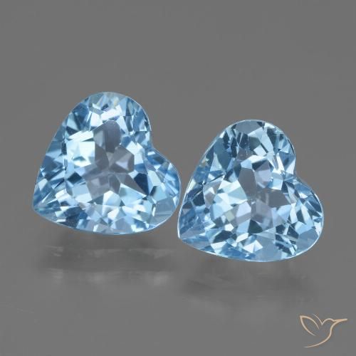5.86ctw Naturel Bleu ciel Topaze, Cœur, VVS
