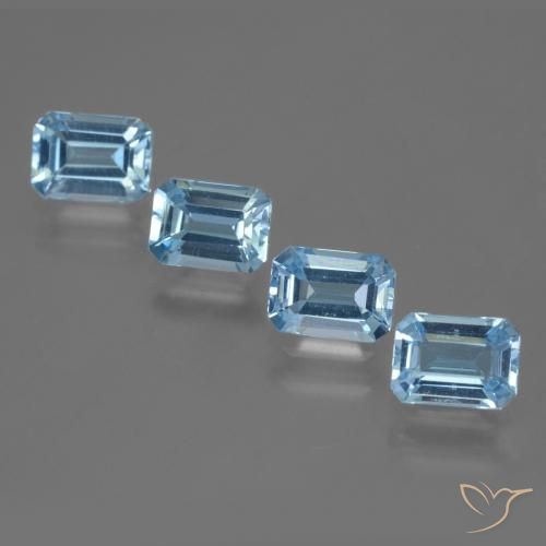 Shop natural 4.98ct Bleu Suisse Topaze gems, Octogone / coupe Émeraude, from Brésil at GemSelect. In stock, global shipping!
