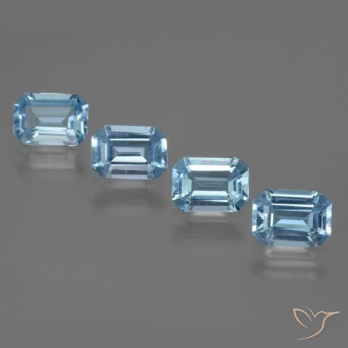 Shop natural 4.18ct Bleu Suisse Topaze gems, Octogone / coupe Émeraude, from Brésil at GemSelect. In stock, global shipping!