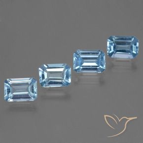 Shop natural 4.76ct Bleu ciel Topaze gems, Octogone / coupe Émeraude, from Brésil at GemSelect. In stock, global shipping!