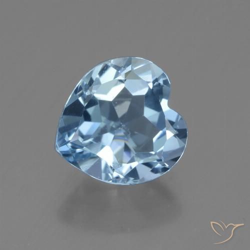 2.92ct Naturel Bleu ciel Topaze, Cœur, VVS