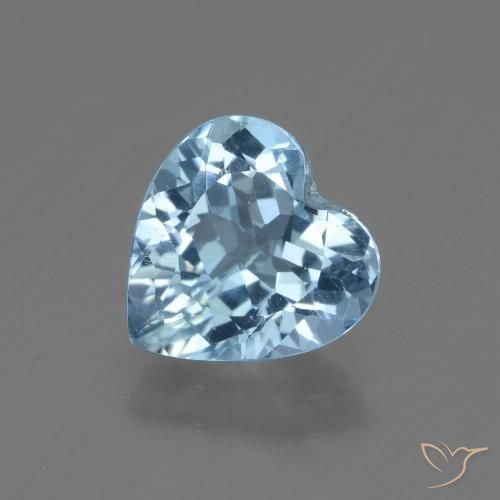 2.66ct Naturel Bleu ciel Topaze, Cœur, VVS