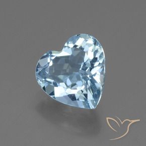 Topaze Bleu ciel naturelle Cœur, 2.66 ct, VVS