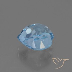 Topaze Bleu Suisse naturelle Cœur, 3.28 ct, VVS-VS