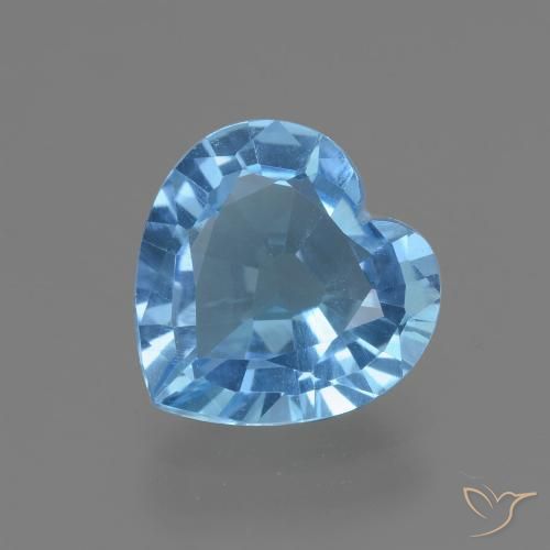 Topaze Bleu Suisse naturelle Cœur, 2.63 ct, VVS