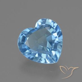 Topaze Bleu Suisse naturelle Cœur, 2.63 ct, VVS