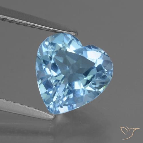 2.83ct Naturel Bleu Suisse Topaze, Cœur, VS