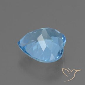 Topaze Bleu Suisse naturelle Cœur, 2.83 ct, VS