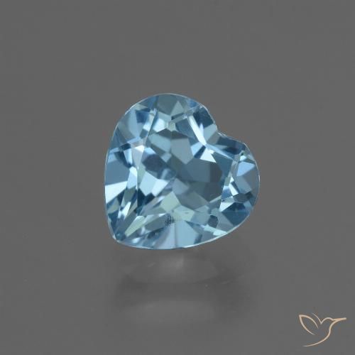 Topaze Bleu Suisse naturelle Cœur, 3.14 ct, VVS