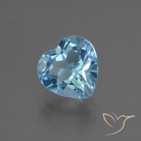 Topaze Bleu Suisse naturelle Cœur, 3.14 ct, VVS