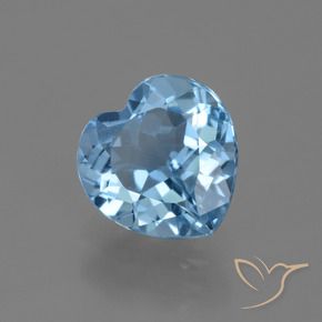 Topaze Bleu Suisse naturelle Cœur, 3.03 ct, VVS