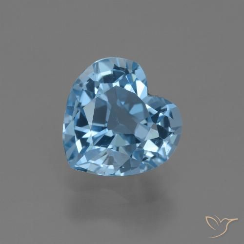 Topaze Bleu Suisse naturelle Cœur, 2.96 ct, VVS
