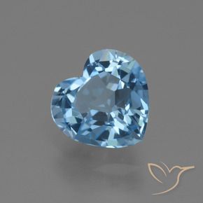 Topaze Bleu Suisse naturelle Cœur, 2.96 ct, VVS