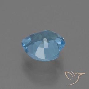 Topaze Bleu Suisse naturelle Cœur, 2.96 ct, VVS