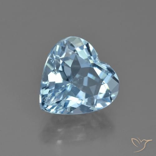 4.04ct Naturel Bleu ciel Topaze, Cœur, VS