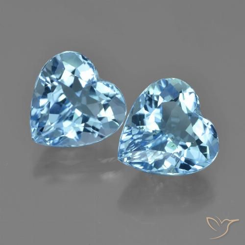 8.64ctw Naturel Bleu ciel Topaze, Cœur, VS