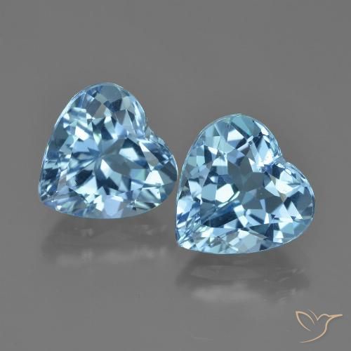 Shop natural 8.43ct Bleu Suisse Topaze gems, Cœur, from Brésil at GemSelect. In stock, global shipping!