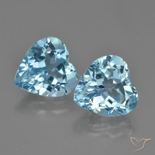 8.36ctw Naturel Bleu Suisse Topaze, Cœur, VVS-VS
