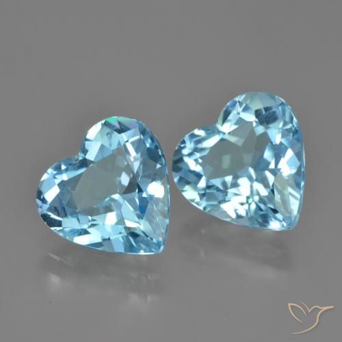 Shop natural 7.89ct Bleu Suisse Topaze gems, Cœur, from Brésil at GemSelect. In stock, global shipping!