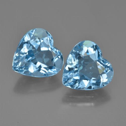 Achetez naturel 8,08ct bleue topaze gems, forme de coeur, en provenance brésil chez gemselect. en stock, livraison internationale!