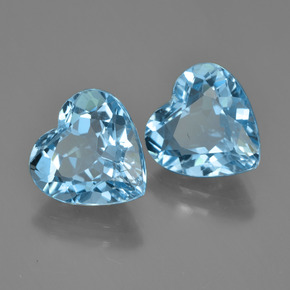Achetez naturel 8,08ct bleue topaze gems, forme de coeur, en provenance brésil chez gemselect. en stock, livraison internationale!