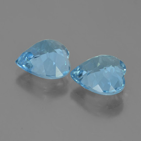Achetez naturel 8,08ct bleue topaze gems, forme de coeur, en provenance brésil chez gemselect. en stock, livraison internationale!