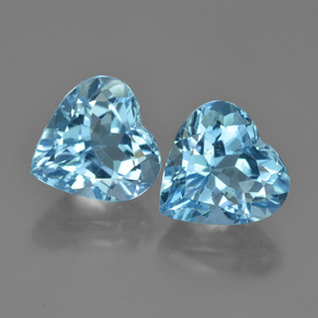 Achetez naturel 8.80ct Bleu Suisse Topaze gems, Forme de coeur, En provenance Brésil chez GemSelect. En stock, livraison internationale!