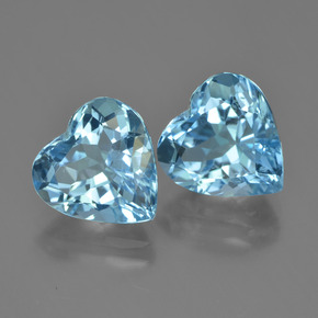 Achetez naturel 8.80ct Bleu Suisse Topaze gems, Forme de coeur, En provenance Brésil chez GemSelect. En stock, livraison internationale!