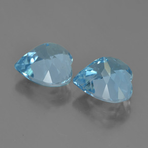 Achetez naturel 8.80ct Bleu Suisse Topaze gems, Forme de coeur, En provenance Brésil chez GemSelect. En stock, livraison internationale!