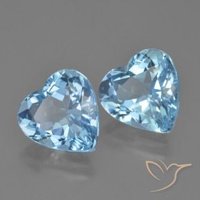 Achetez naturel 8,61ct bleue topaze gems, forme de coeur, en provenance brésil chez gemselect. en stock, livraison internationale!