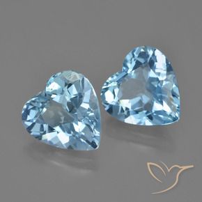 Shop natural 7.83ct Bleu ciel Topaze gems, Cœur, from Brésil at GemSelect. In stock, global shipping!