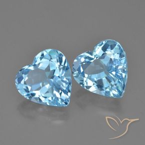 Shop natural 8.45ct Bleu ciel Topaze gems, Cœur, from Brésil at GemSelect. In stock, global shipping!