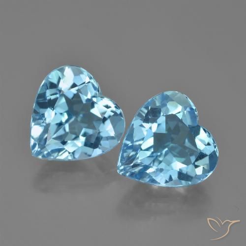 Shop natural 8.42ct Bleu Suisse Topaze gems, Cœur, from Brésil at GemSelect. In stock, global shipping!