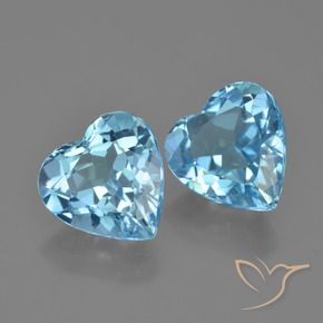 Shop natural 8.42ct Bleu Suisse Topaze gems, Cœur, from Brésil at GemSelect. In stock, global shipping!